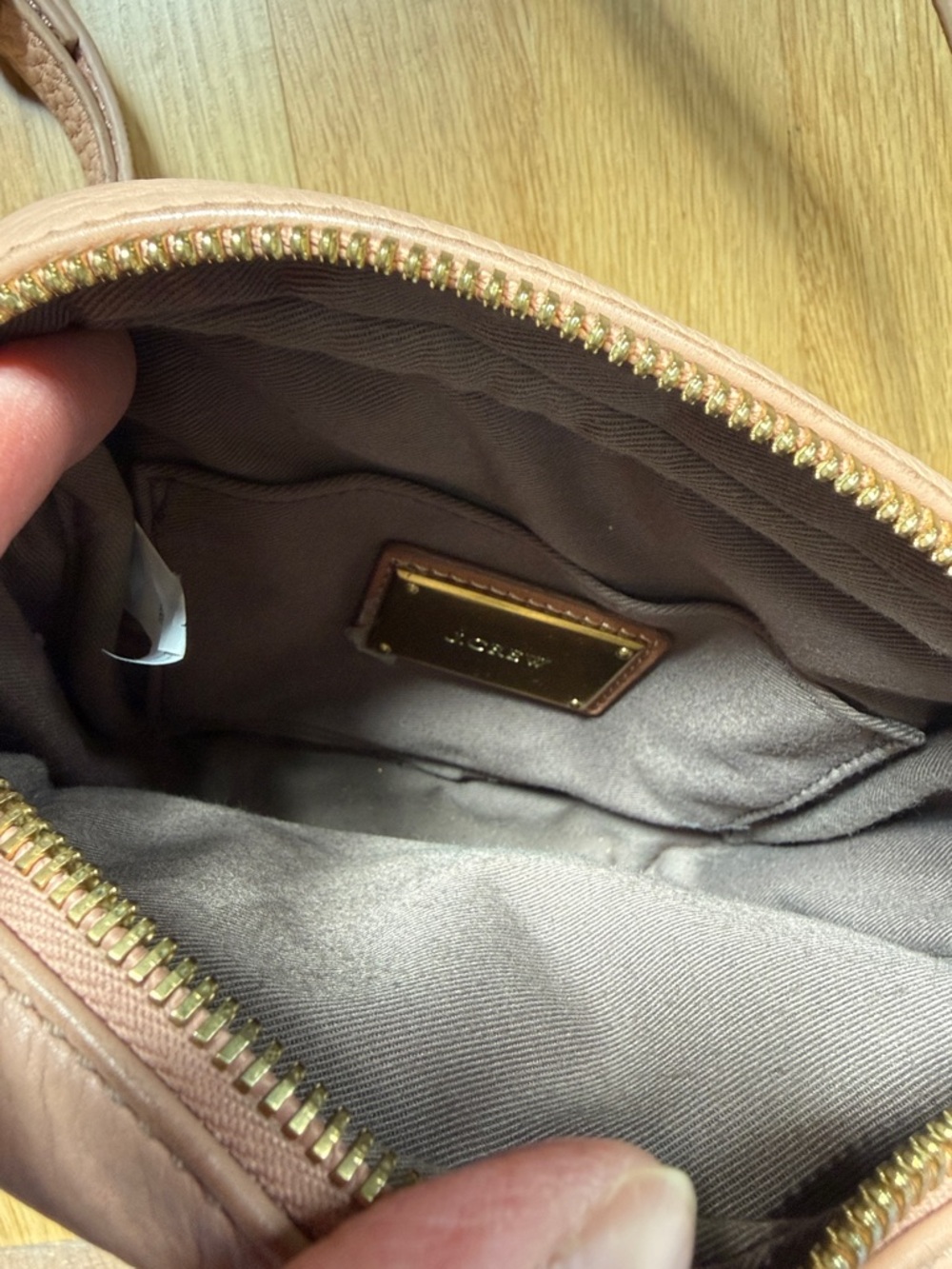 J. Crew Blush Pebbled Leather Crossbody with Gold Hardware - Picture 7 of 16